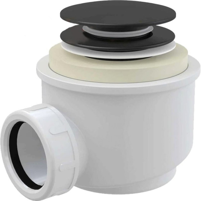 Сифон для душевого поддона ALCAPLAST click/clack A465BLACK-50
