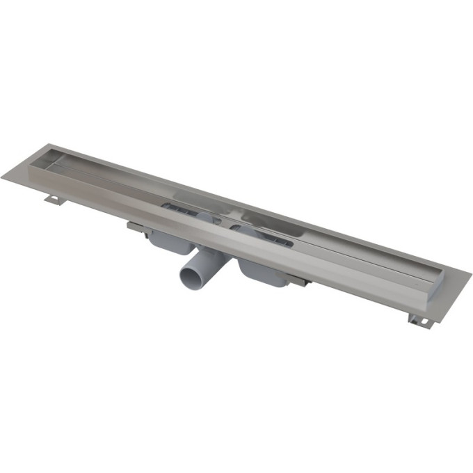 Водоотводящий желоб ALCAPLAST APZ106-750 PROFESSIONAL с порогами для цельной решетки, низкий, горизонтальный слив